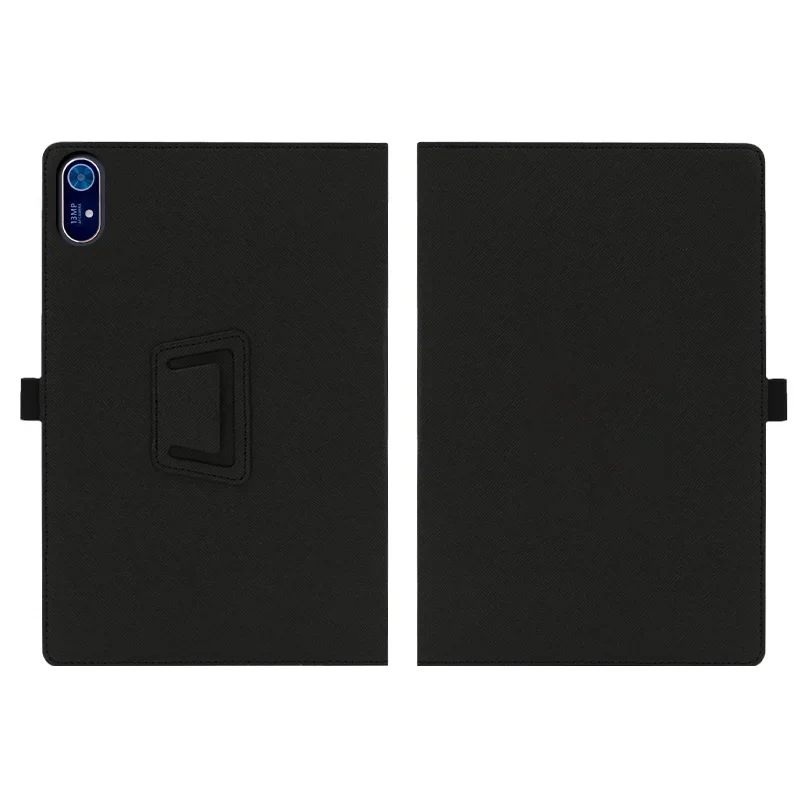 Premium Folio PU Leather Tablet Case with Magnetic Cover and Hand Strap, 10.1-Inch