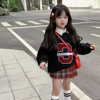 Children's Fashionable Autumn Collection Sweatshirt+Pleated Skirt 2-Piece Set For Girls 3-8 Years Old Brand: None 1