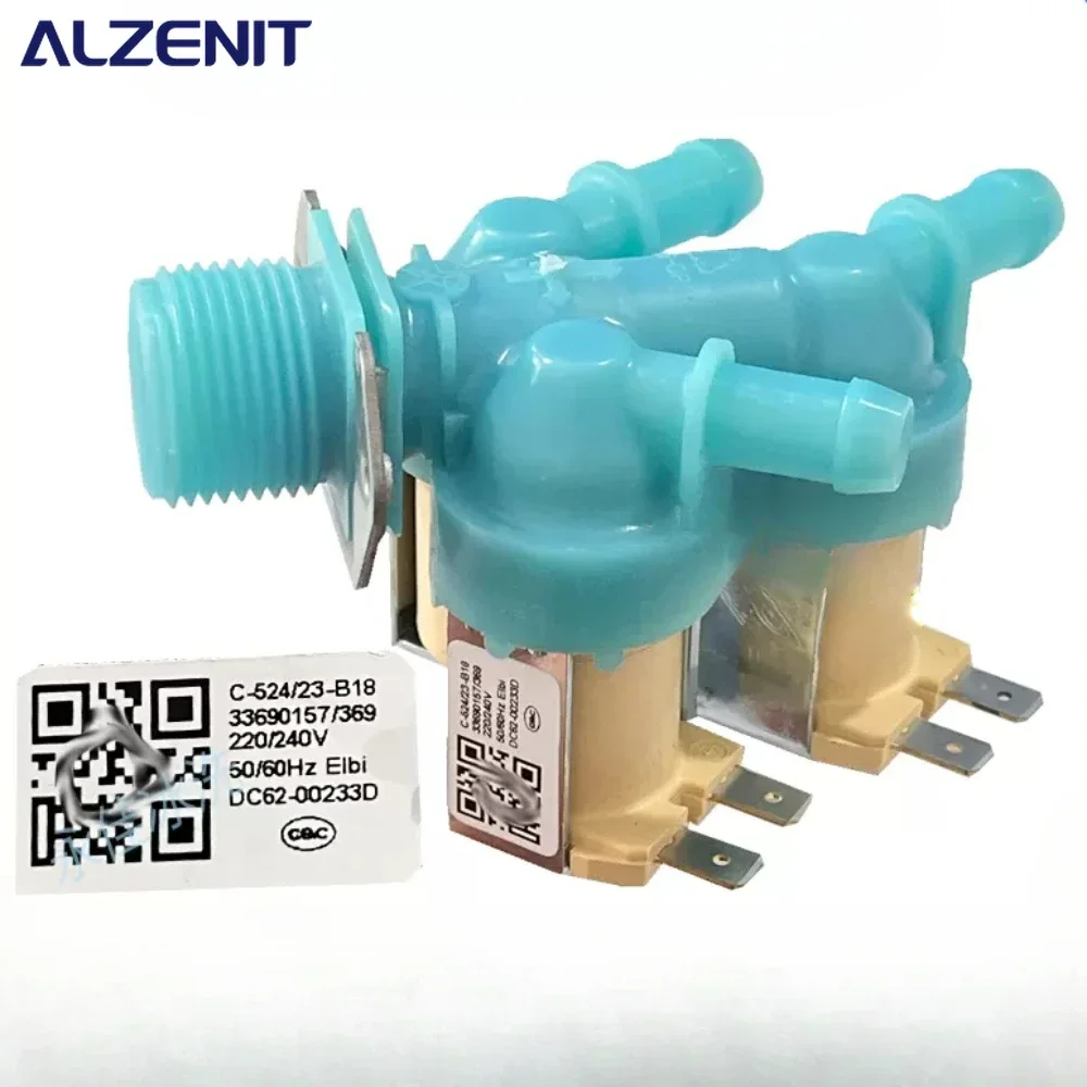 New Electric Water Inlet Solenoid Valve DC62-00233D For Samsung Washing Machine 220V 50/60HZ Washer Parts