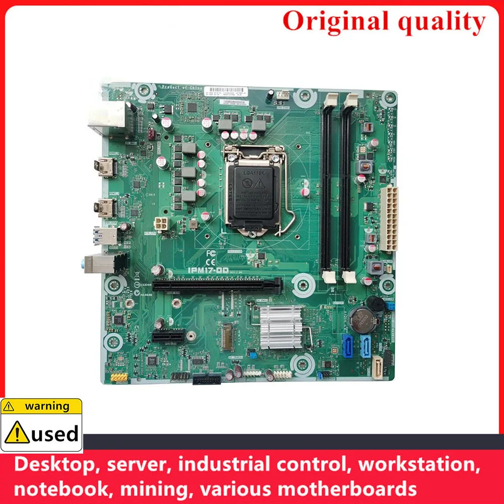 

Used 100% Tested 799929-601 799929-501 799929-001 For HP Envy 750 750-114 Desktop Motherboard IPM17-DD Mainboard H170 DDR3