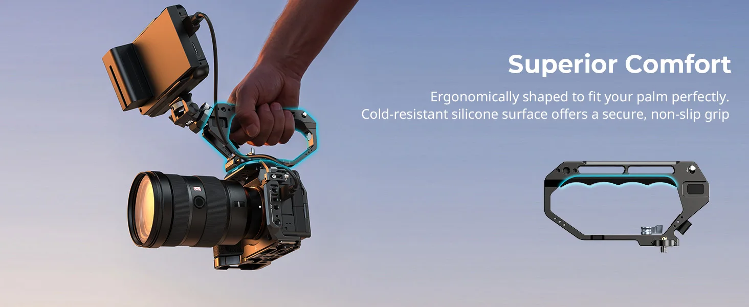 SmallRig D-Style-Obergriff mit NATO-Klemme, mit 1/4"-20 Positionierungslöchern, Kaltschuh für DSLR für SONY für Nikon-Kamerakäfig -5661 – Detail 4