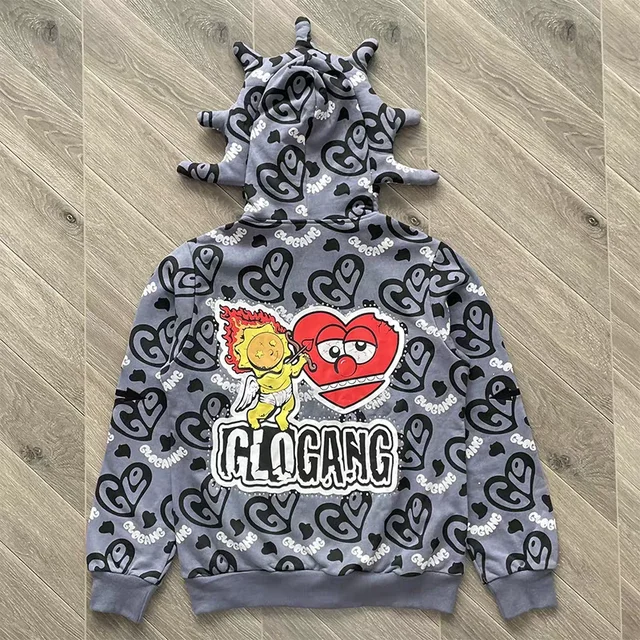 glo gang パーカー Zip Hoodie S Glo Man Full Zip Hoodie (Yellow)