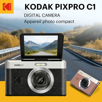 Fotocamera Digitale KODAK PIXPRO C1 con Zoom Digitale 4X, Obiettivo Fisso 26mm, Sensore da 13MP e Rotazione a 180° °   LCD Inclinabile (Non PIXPRO FZ55)