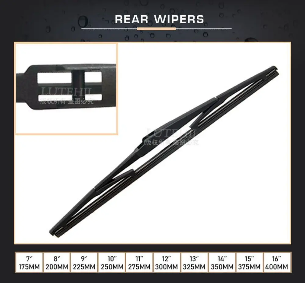 best wiper blades Wiper 12" Rear Wiper Blade & Arm Set Kit For Toyota Yaris MK3 Hatchback 2011-2019 2012 2013 Windshield Windscreen Rear Window car wiper