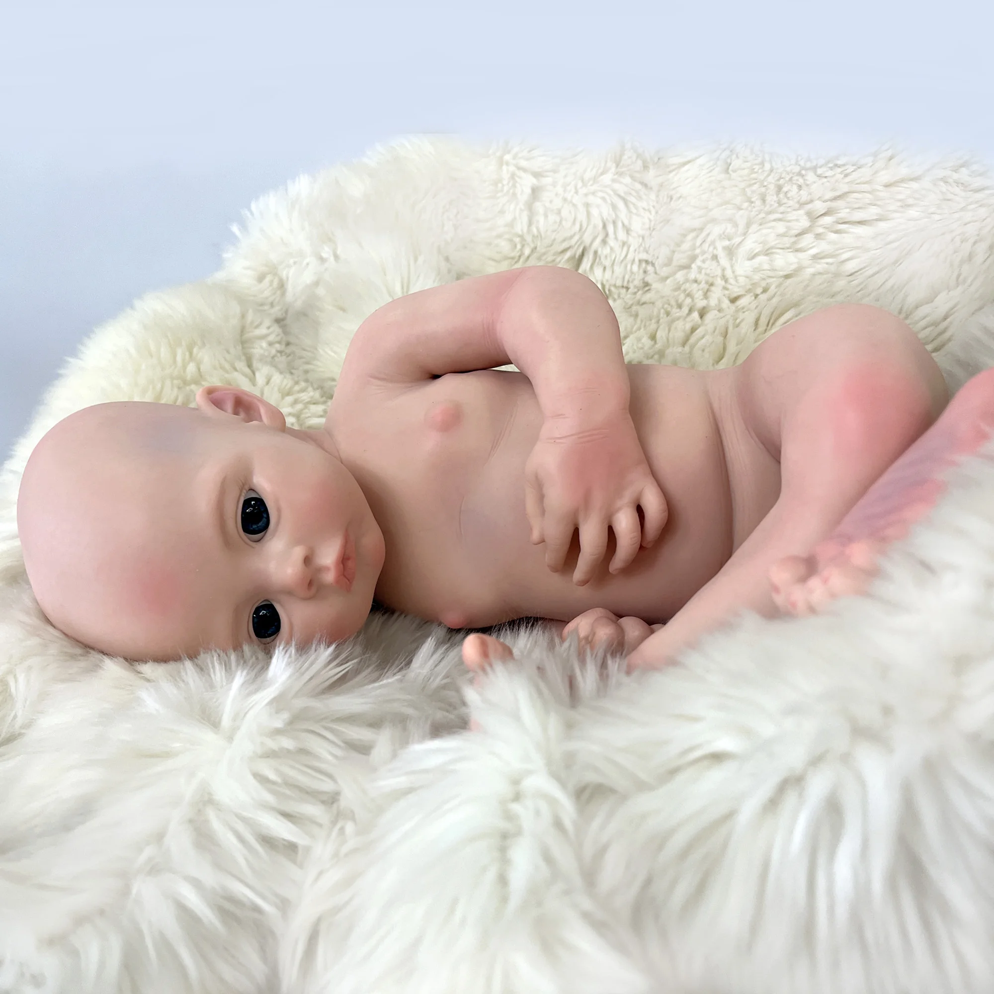 18 Inch Bebe Reborn Soft Solid Silicone Girl Full Body Handmade Bebe Real  Baby Pеборн девочка силикон Bebe Muñeca De Silicona