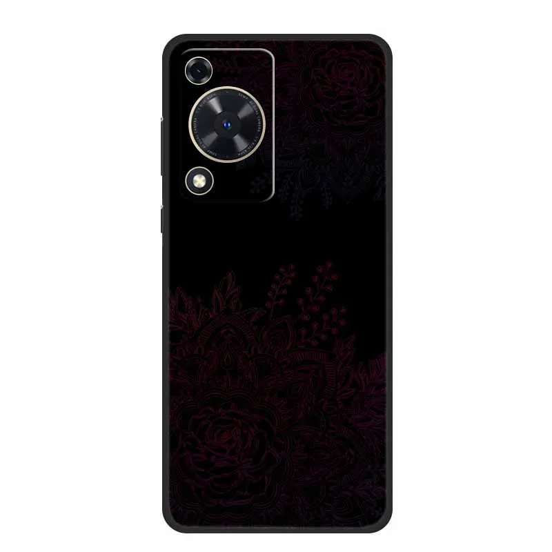 Black Silicone Soft Phone Case with Cartoon Design