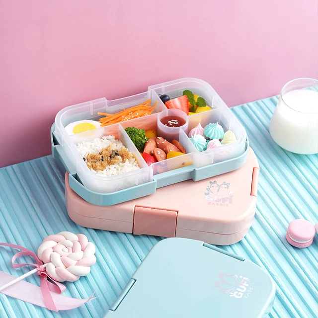 1pc Reusable PP Lunch Box Kids Rectangle Free Plastic Custom Food