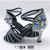 Latin Dance Shoes Full Rhinestone Girls Latin Dance Shoes Soft Bottom Adult SALSA Diamond Salsa Latin Ballroom Shoes 6