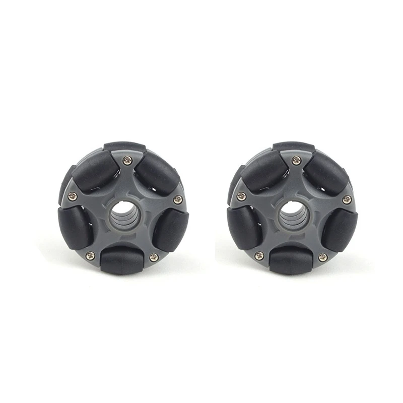 TAIGH-2Pcs 58Mm Plastic Omni Wheel For Robot Kit Servo Motor Omni Wheel 14135