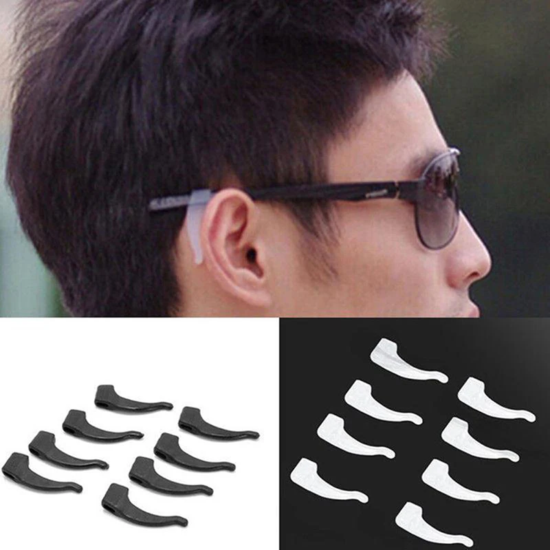 Gancho de oreja antideslizante para gafas, accesorios para gafas, agarre de silicona, soporte de punta de templo, 5 pares