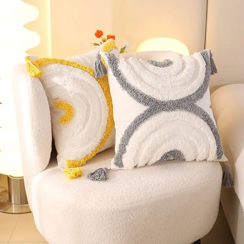 

Подушки из хлопка и льна в богемном стиле для кровати и завтрака