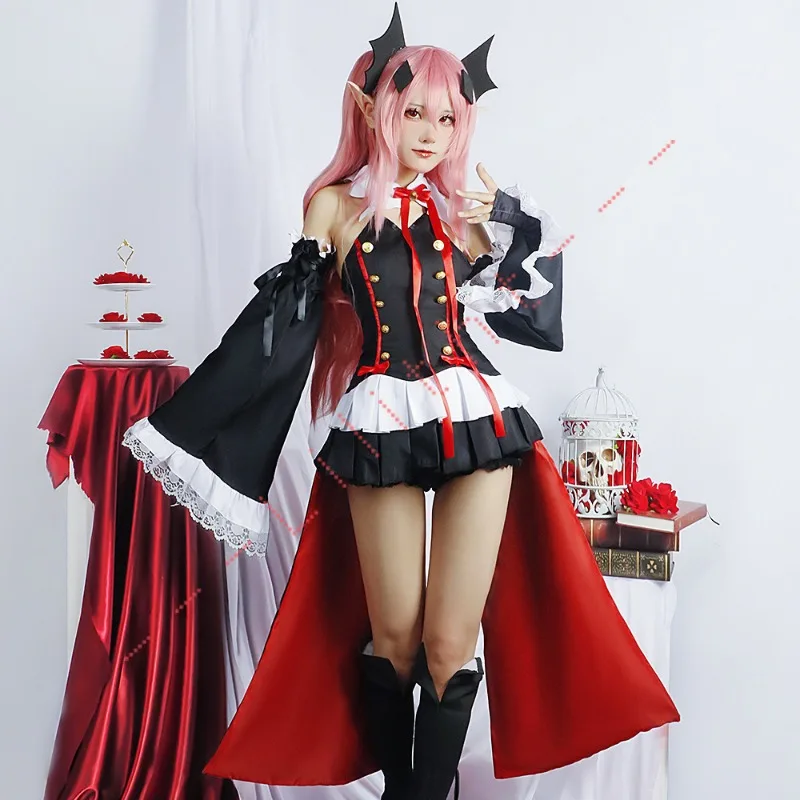 Seraph Of The End Owari no Seraph Krul Tepes Cosplay Costume Uniform Wig Cosplay Anime Witch Vampire Halloween Costume For Women