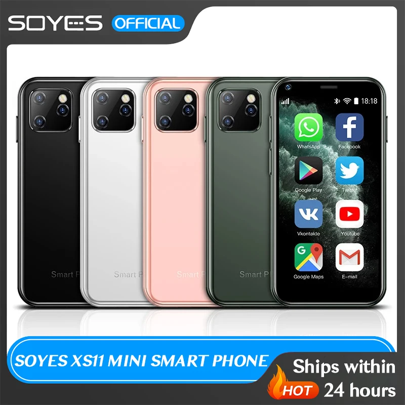 SOYES XS11 Super Mini Smartphone Android 1GB RAM 8GB ROM 2.5'' Quad Core Google Play Store 3G Cute Small Celular Mobile Phone