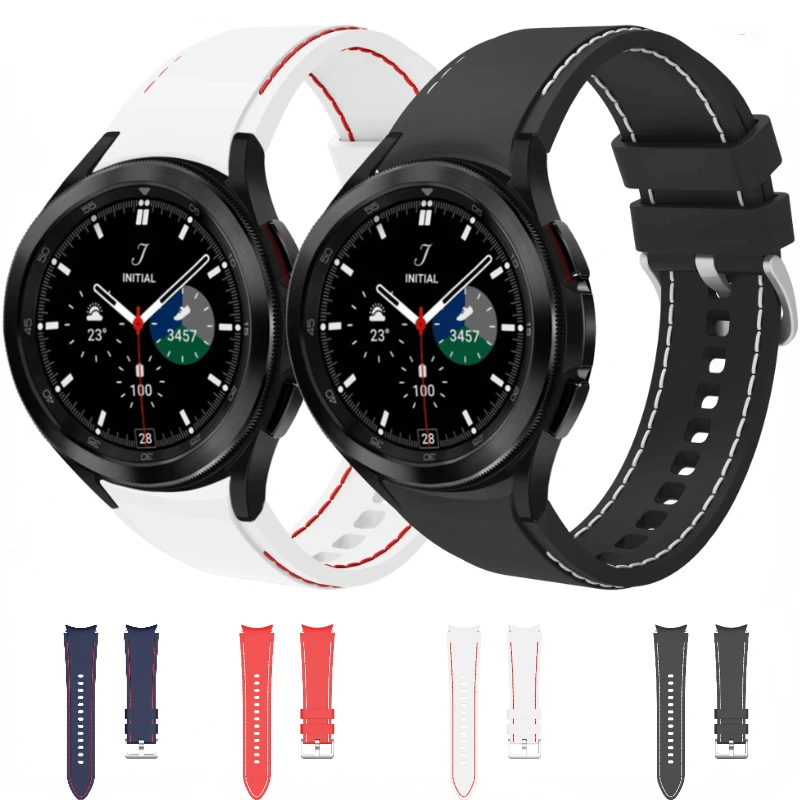 

Ремешок силиконовый для Samsung Galaxy Watch 6 5 4 40 мм 44 мм, спортивный браслет без зазора для Galaxy Watch 6 Classic 42 мм 46 мм 5 Pro