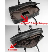 New Luxury Cow Genuine Leather Business Men's Briefcase Male Shoulder Bag Real Leather Men Messenger Bag Travel Computer Bag Big 2