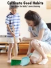 6Pcs Toddler Montessori Cleaning Play Set Toy Kids Broom Sweep Mop Set For Ages 3+ 2