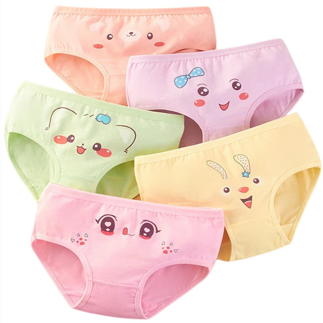 4pcs Girls Cotton Briefs Children Underwear Princess Girl Printing