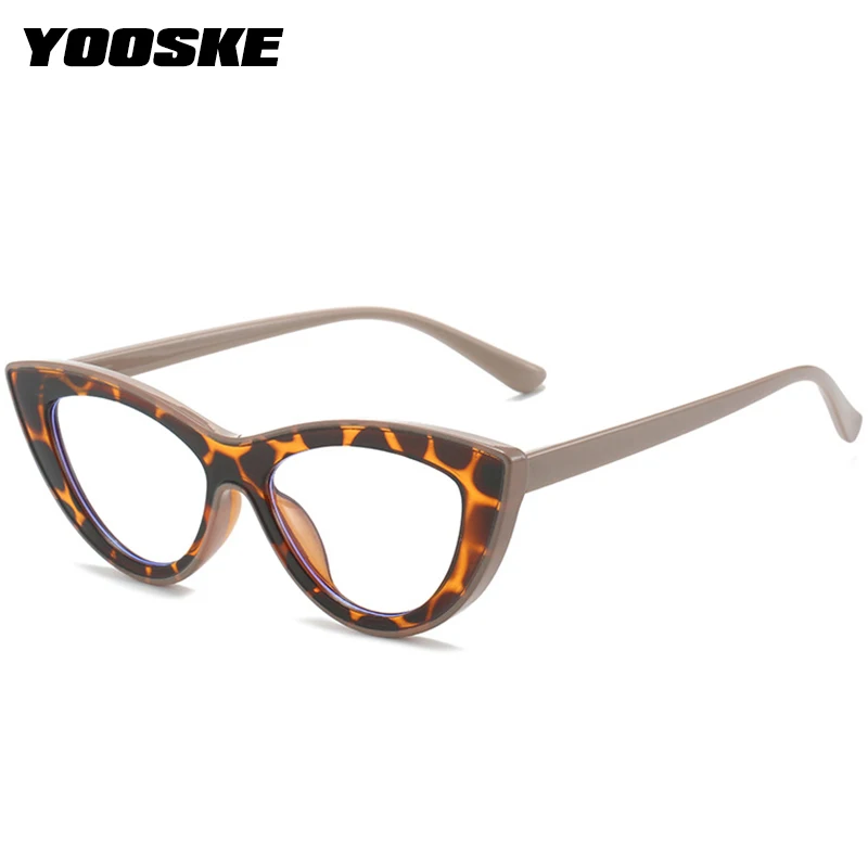 

YOOSKE 2023 Anti blue Light Women Cat Eye Eyeglasses Frame Brand Designer Oversized Optical Glasses Frames Clear Glasses