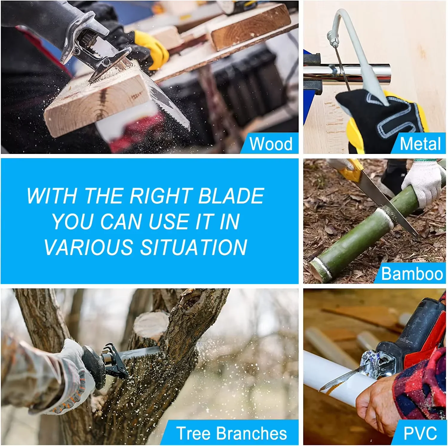 Cordless Reciprocating Saw 18V Adjustable Speed Electric Saw Wood Metal Pipe Cutting fit Makita 18v Battery (without Battery) 2