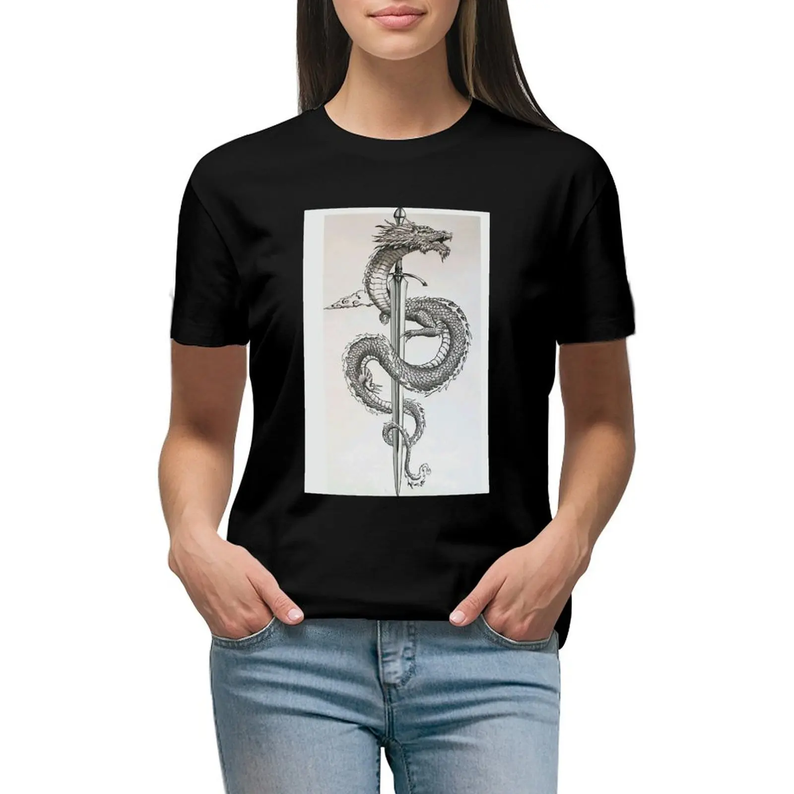 

beserk T-shirt anime clothes funny korean fashion t-shirt dress for Women long