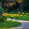 1/3 Head LED Solar Simulation Sunflower Lights Garden Yard Lawn Night Lights Landscape Lamp Home Decoration Flower Light 5