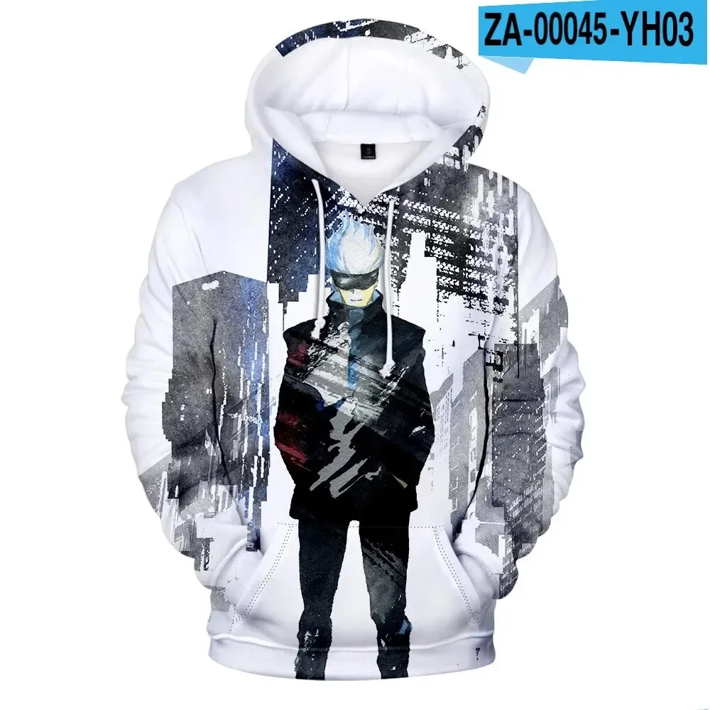 thumbnail image 1 of Sudadera con capucha de Anime Jujutsu Kaisen con estampado 3D, moda Gojo Satoru, jersey de moda callejera, sudadera de cosplay para hombre, sudadera de gran tamaño, 1 of 5