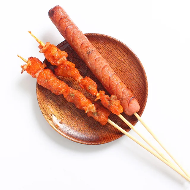 100Db/Csomag 30 Cm Bbq Bambusz Nyárspálcák Party Eldobható Hosszú Botok Grillnyílások Vendéglátó Grill Kemping Étkezési Eszközök - Image 3