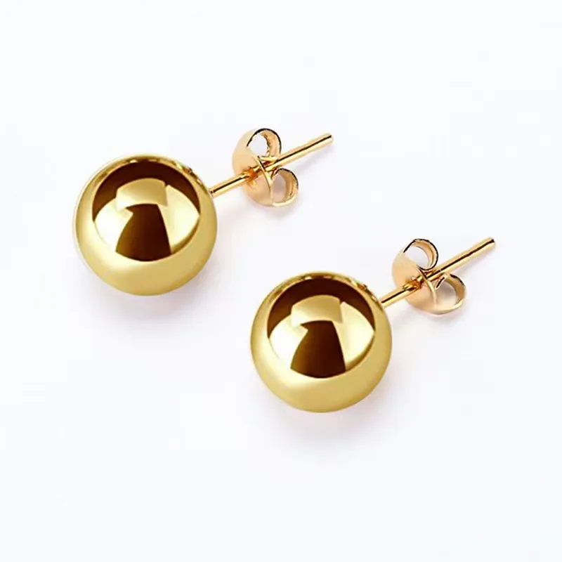 

2023 Fashion New Round Bead Men Earrings European And American Personalized Titanium Steel Earrings Women High Jewelry Gifts