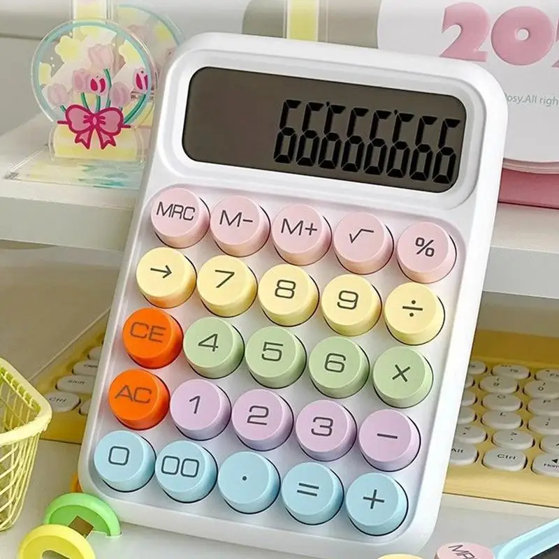 LCD 디스플레이 대형 스크린 학생 회계 계산기, 학교 계산기, 재무 데스크탑 계산기, 사무용품, 12 자리