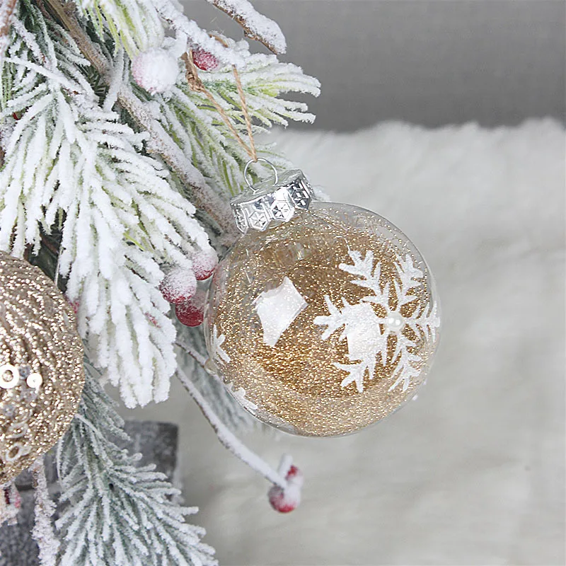 Christmas Venue Decoration Supplies Christmas Decoration 8cm Christmas Ball Gift Christmas Tree Pendant