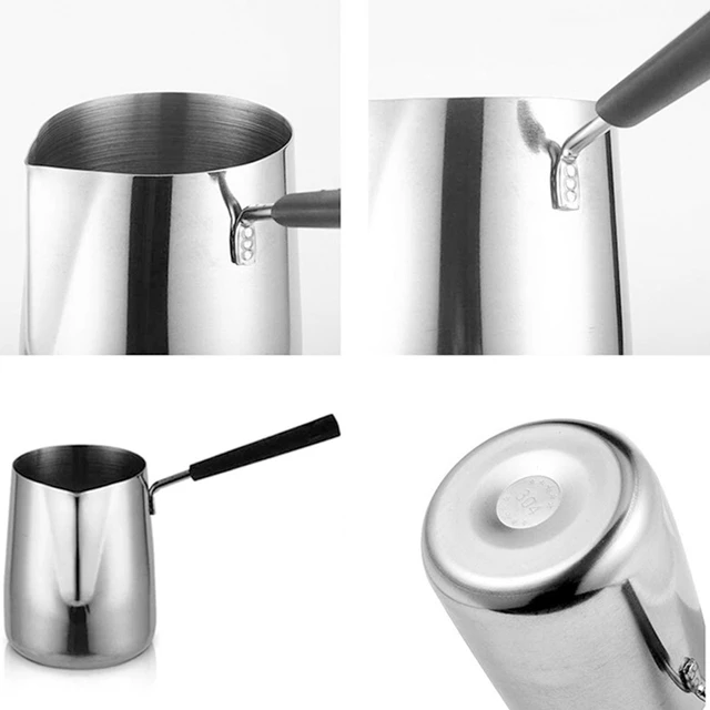 Stainless Steel Turkish Coffee Pot with Handle Heat Oil Pot Tea