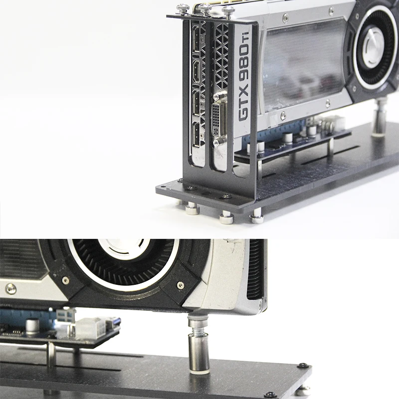 그래픽 카드 수직 브래킷 라이저 PCI Express 스텐트 마운트 스탠드 홀더 PC 케이스 3 슬롯 GPU 랙 3090 4090