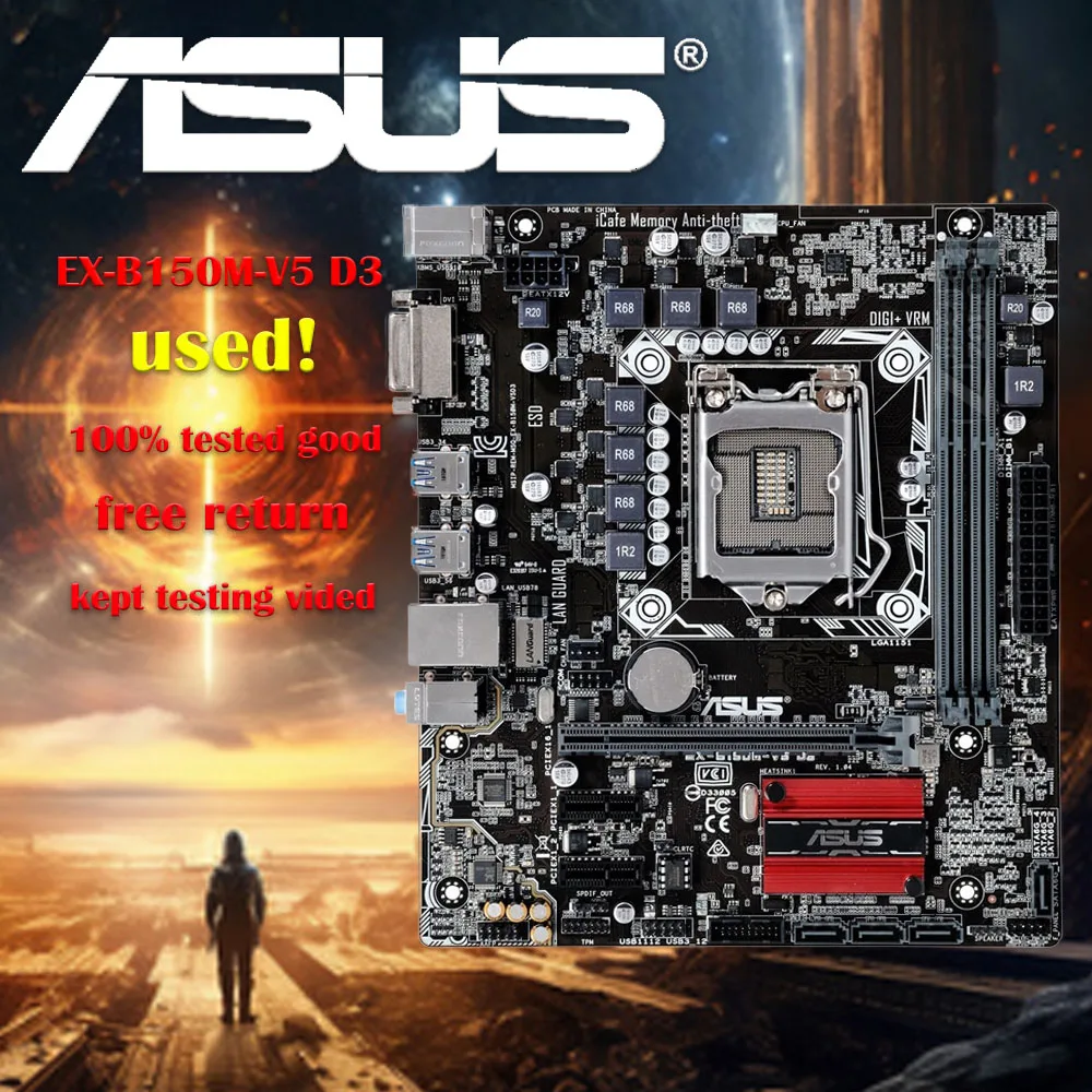 Asus Ex-B150M-V5 D3 1151-Pin Ddr3 Supporta La Scheda Madre I5 6500 7700K 7500 M-Atx