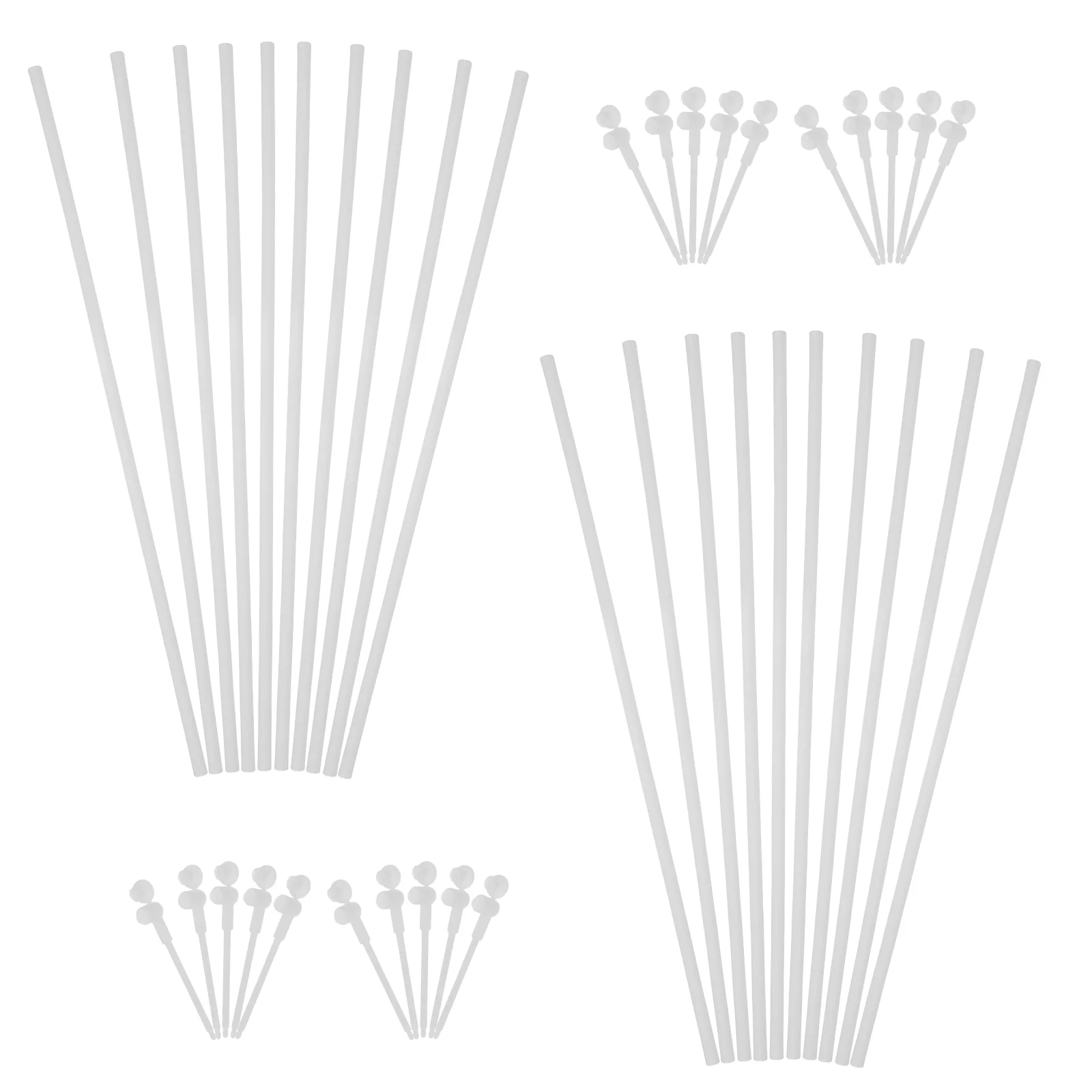 20 Set Windmill Accessories Easy Installation Handheld Pinwheel Headpiece Solid Rod Versatile Use Complete Kit Outdoor