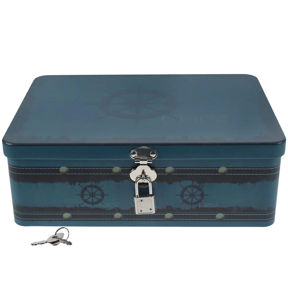 

Storage Box Desk Organizer Desktop Room Organization and Case Tinplate Boxes Bins