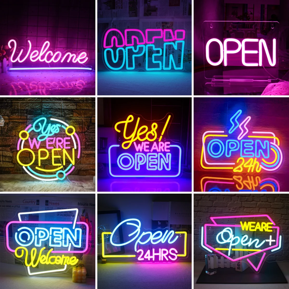 TACOSネオンライト LEDサイン USB タコス看板 店舗用 ネオンサイン LED