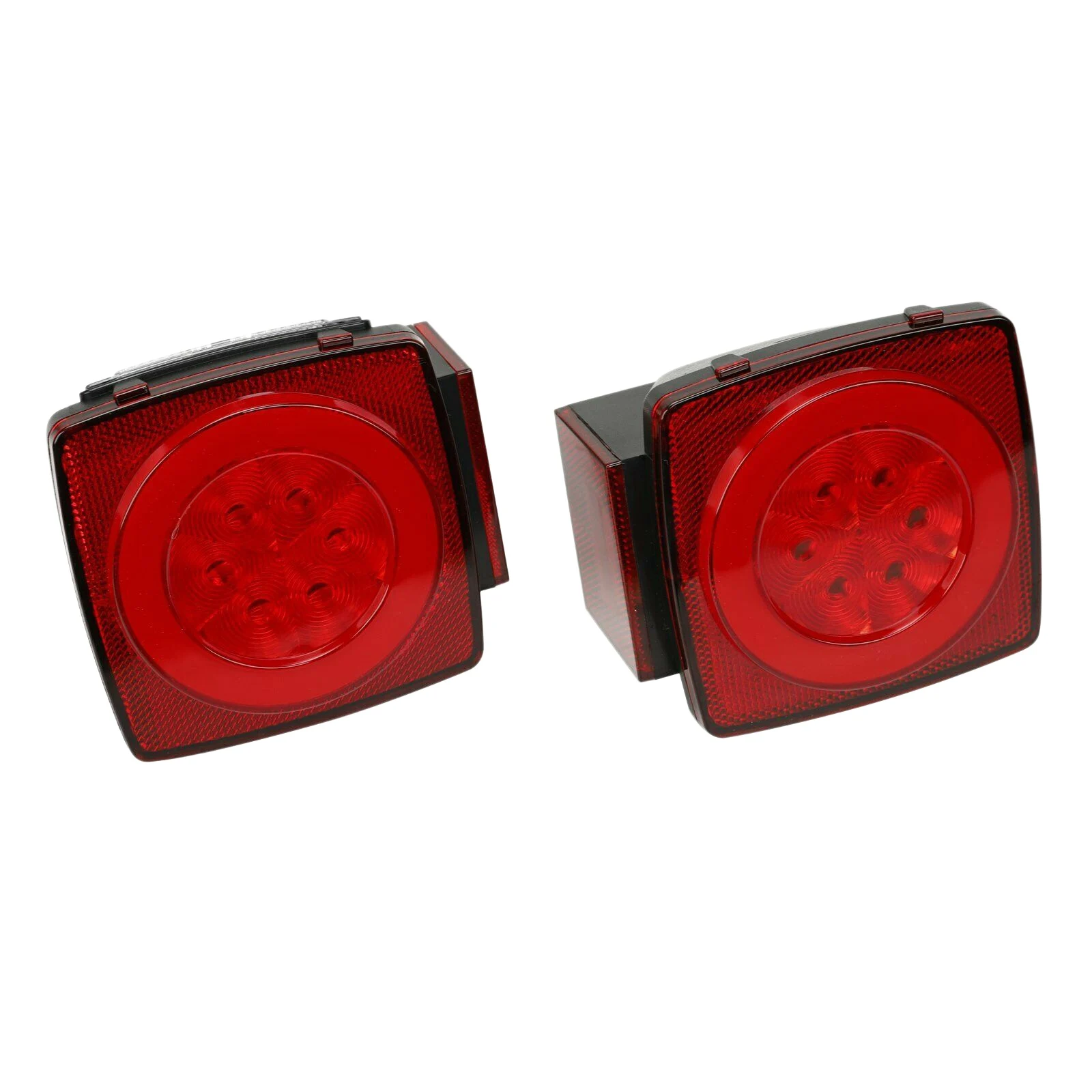 

1 Pair Red LED Submersible Stop Brake Trailer Tail License Lights for Camper Truck RV Boat Snowmobile Under 80 Inch