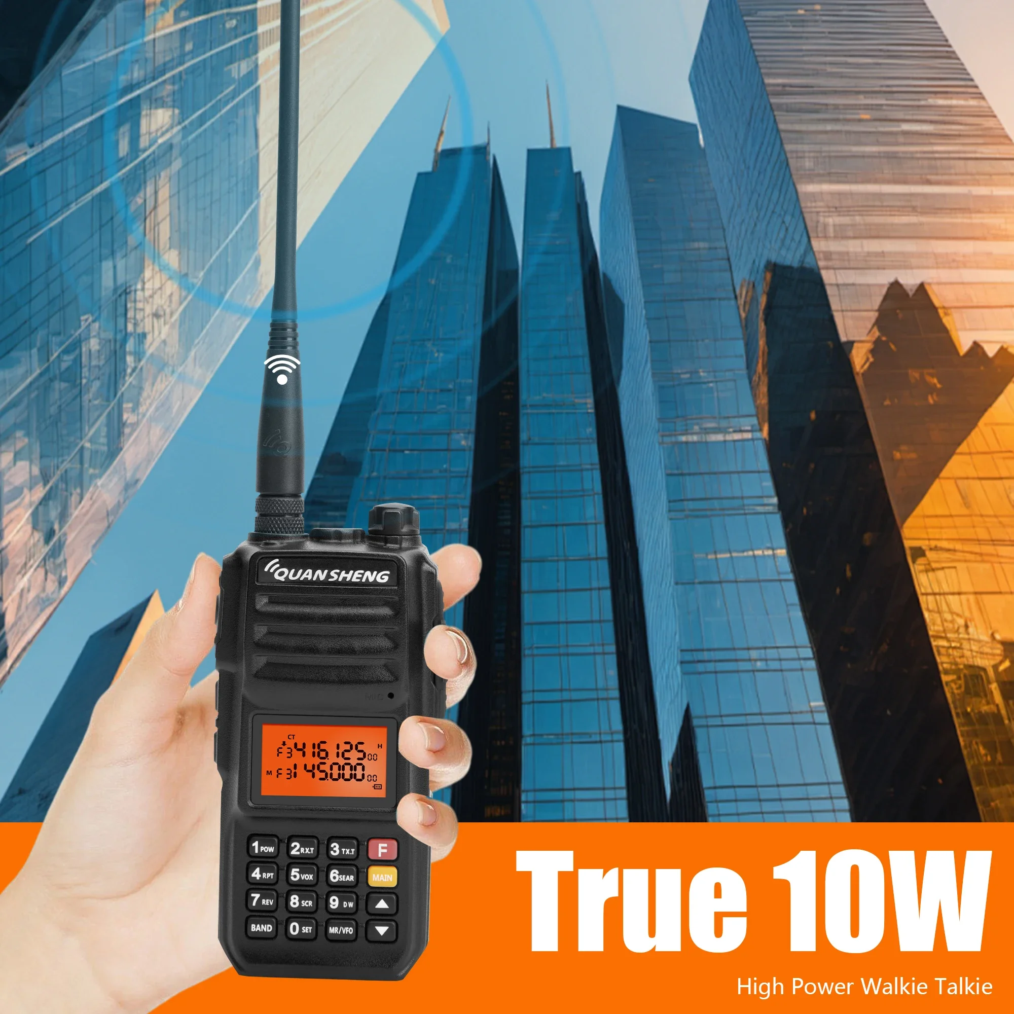 Quansheng TG-UV2 Plus Walkie Talkie Type-C Charging 10W Superheterodyne 4000mAh Battery High Power VHF UHF Long Range FM Radio 2
