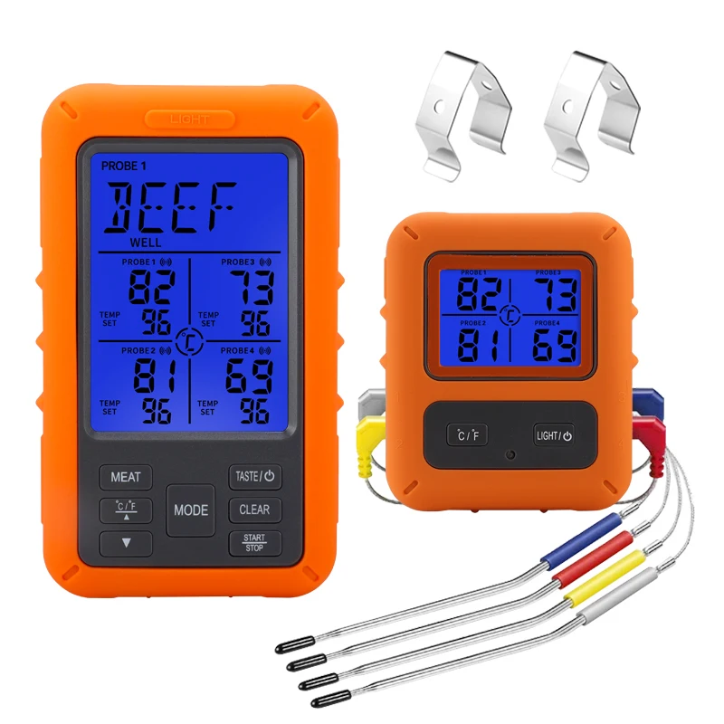 Digital Chef Thermometer Wireless Meat Thermometer Remote Instant Read BBQ Cooking Food Thermometer for Kitchen Oven Grill 6