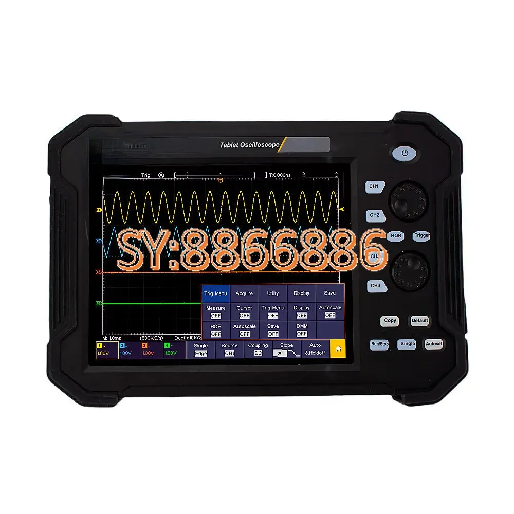 

4CH TAO3074 3104 Portable Digital Tablet Oscilloscope 8inch LCD Multi-Touch Screen 100MHz 1GS/s 8 Bits CAN Bus Decoding