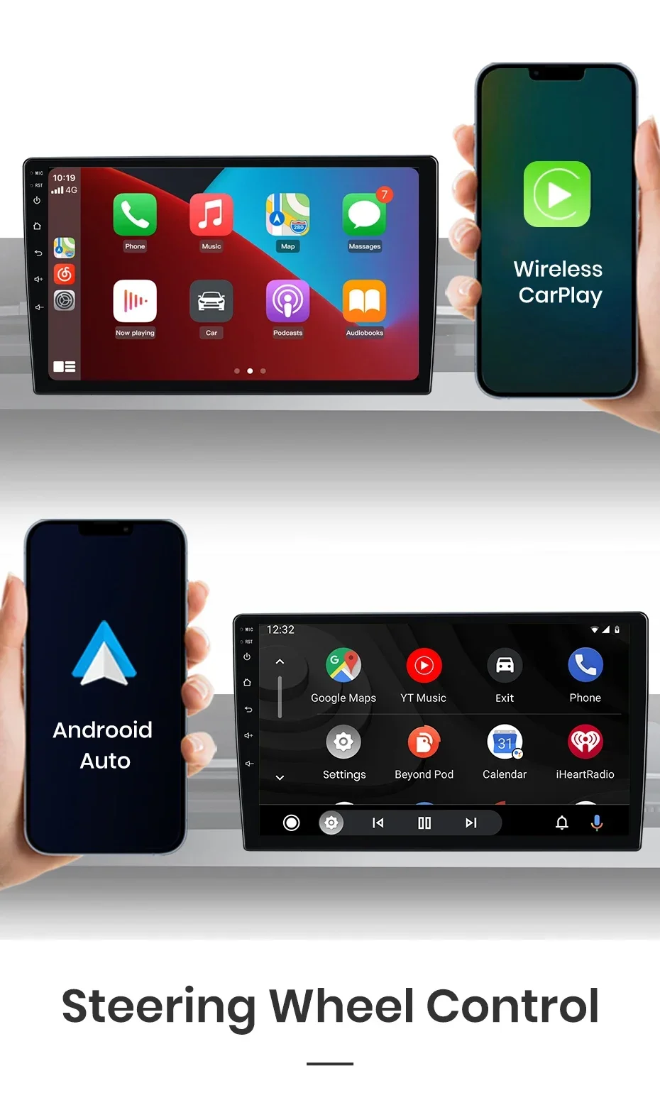 Qualcomm-Chip 8-Kern für VOLKSWAGEN CADDY 2005–2015 Wireless CarPlay für Apple Android Auto Autoradio GPS IPS RDS FM WiFi BT 4G – Detail 9