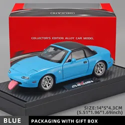 Mazda MX - 5 Alloy Model Car - Versatile Gift, Charming Decor, and Engaging Toy (BLUE with box)