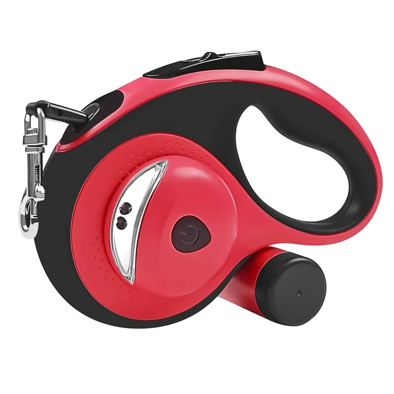 

Retractable Dog Leash With Waste Bag Dispenser And Flashlight, 26Ft Dog Leash For Small Medium Dog Up To 110Lbs