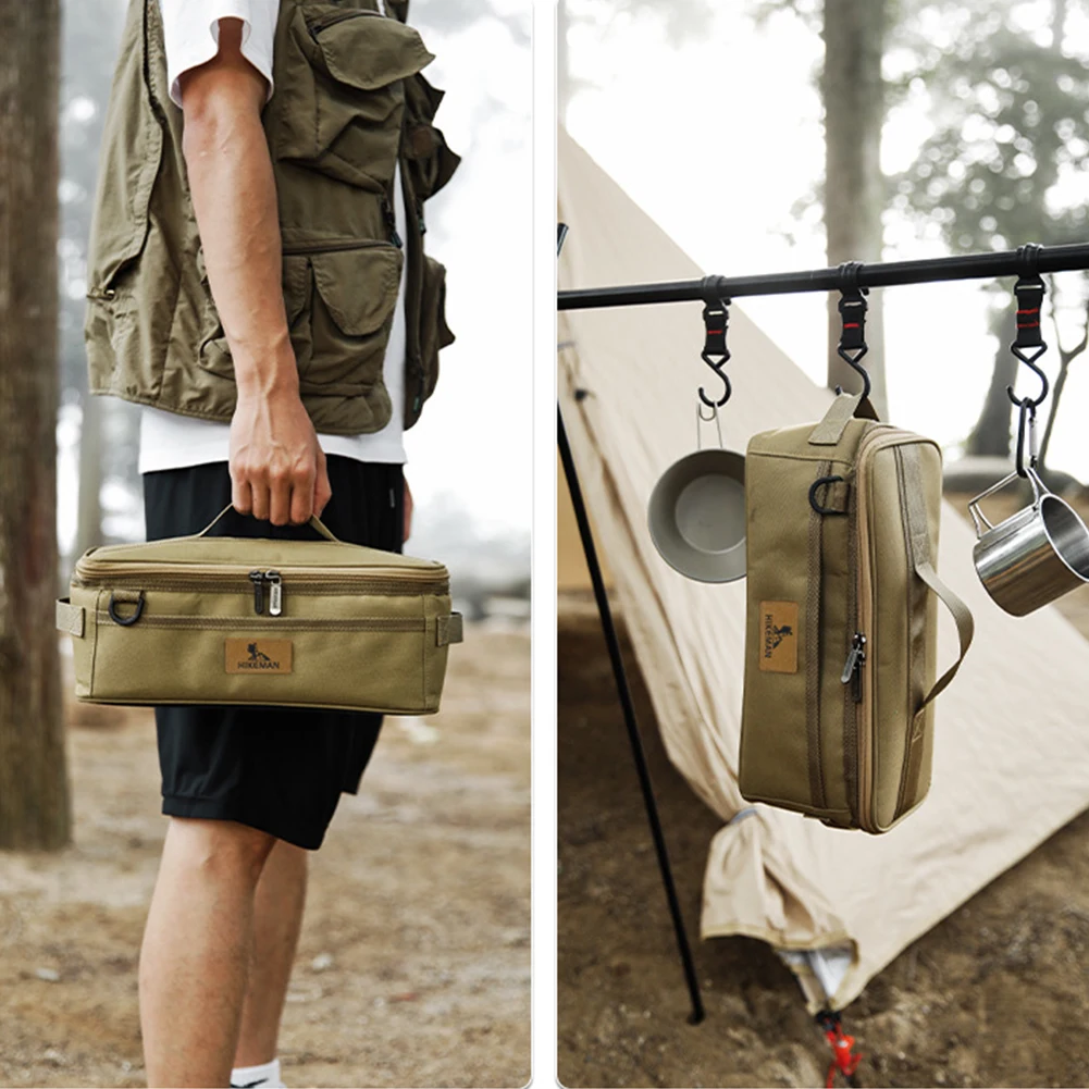 Cooking Utensil Organizer Portable Kitchen Utensil Storage Bag Large Capacity Waterproof Moisture-proof Outdoor Camping Supplies storage bag camping storage bag camping cookware bag