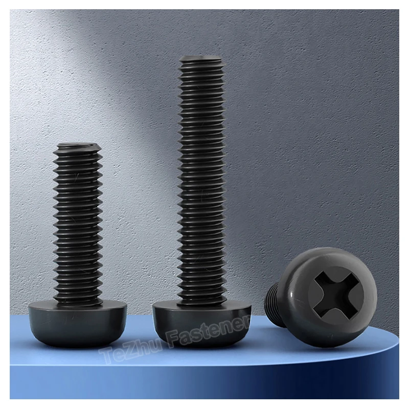 Uxcell M2.5x8mm Phillips Round Head Nylon Machine Screw Bolt