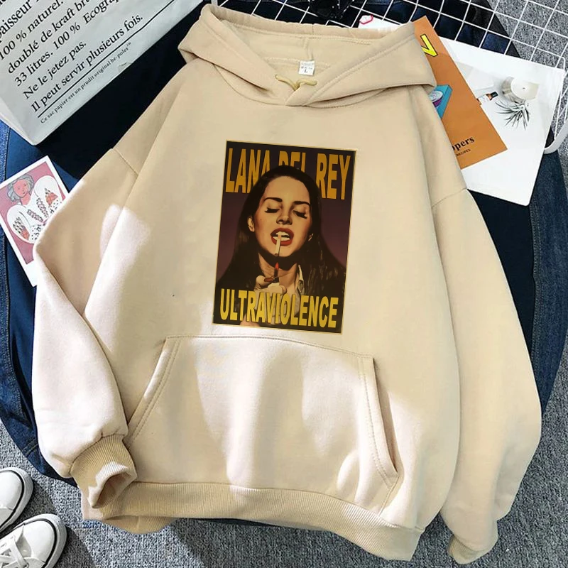 Lana Del Rey Aesthetic Grunge Funny Y2K Hoodie Women Harajuku Streetwear Sweatshirt Pullover Winter Warm Casual Hoody Female 4