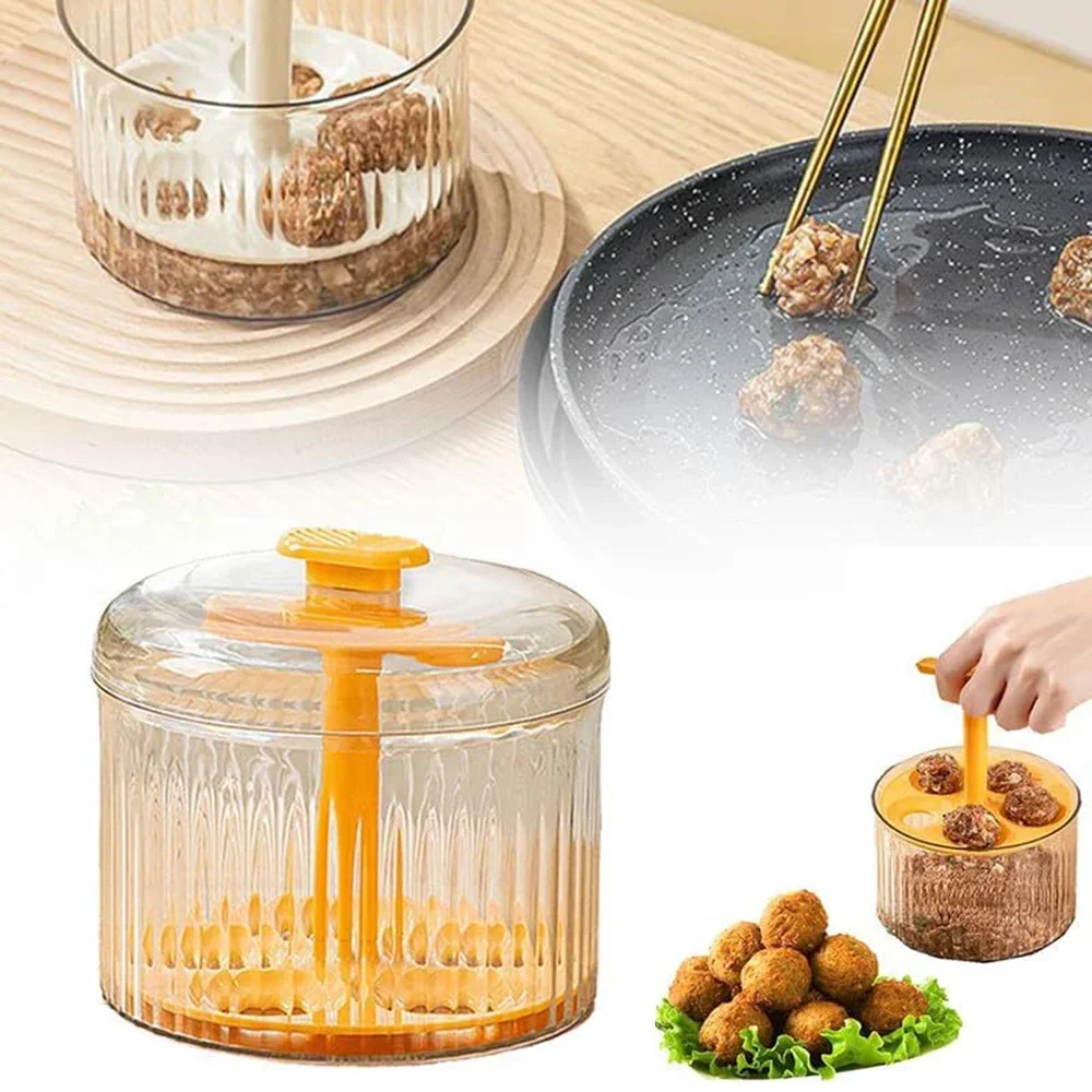 Meatballs Container Translucent Meatball Maker Kitchen Meat Meatballs Press Mold Minced ...