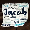 Baby Blanket Swaddling For Newborn Name Personalized Infant Crib Flannel Fleece Blanket Swaddle Baby Bedding Birthday Gift 3