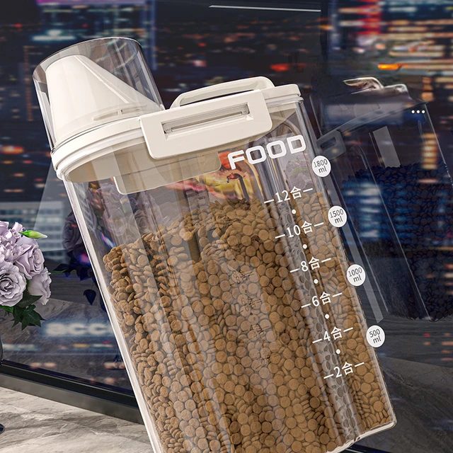 S8bcb1aae77c44d959996c96e9f69fd7dq.jpg Sealed Cat Food Storage Bucket Vacuum Preservation Tank for Dog Food Moisture-proof and Dehumidifying Pet Dog Snack Storage Box