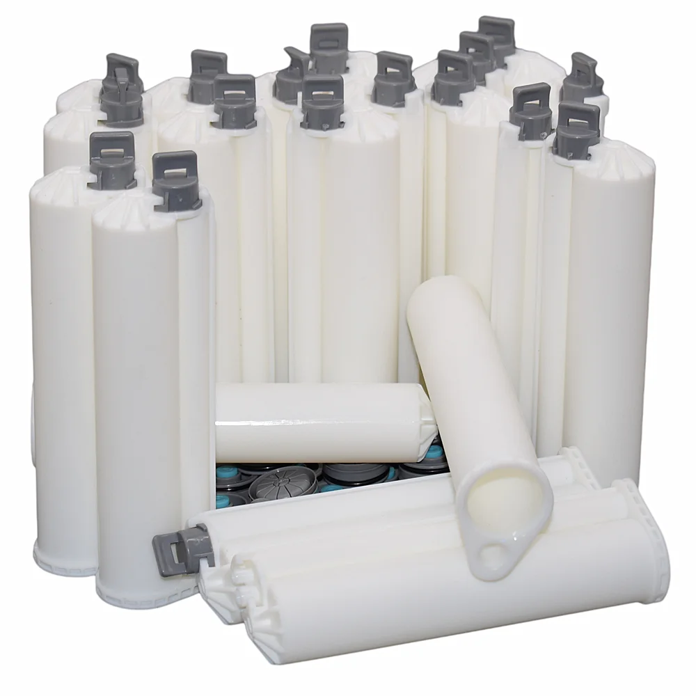 

20pcs 75ml Empty Two-Component Cartridge 10:1 AB Glue Barrel Cartridge Epoxy Resin Adhesive Glue Tube Set for 75ml 10:1 Glue Gun